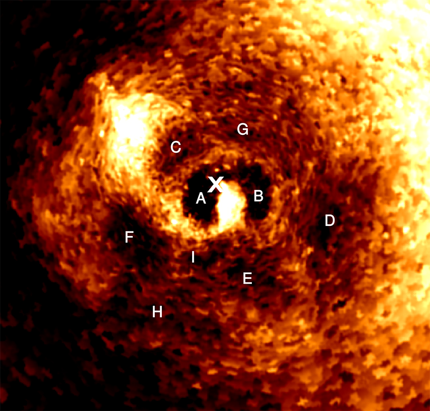 изображение полостей после «сердцебиений» черной дыры NGC 4696