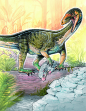 окаменелые останки предка динозавров