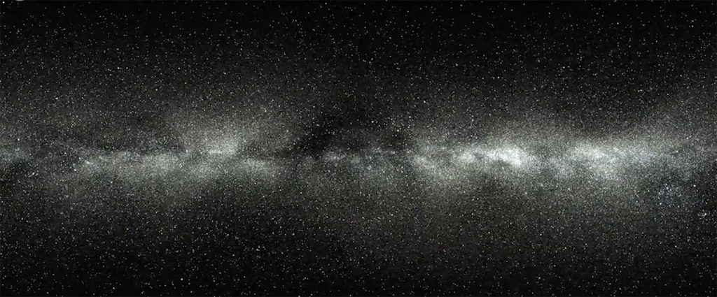 видеоролик будущих перемещений двух миллионов звезд в Млечном Пути